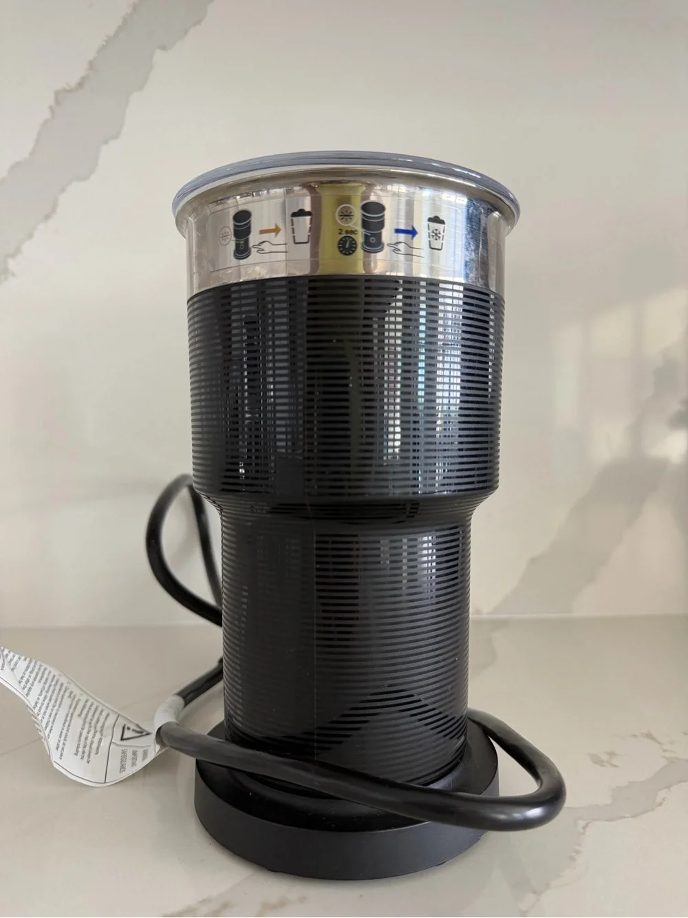 Nespresso Aeroccino XL Milk Frother - Black & Silver Trim